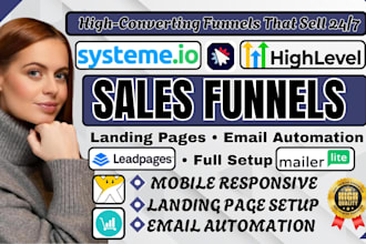 clickfunnels sales funnel, ghl, systeme io, thrivecart sales page, leadpages