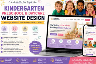 design kindergarten website childcare website preschool daycare website