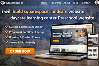 build squarespace childcare website daycare learning center preschool website