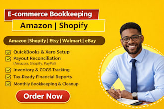 do shopify, amazon, ecommerce bookkeeping, accounting on quickbooks, wave, xero