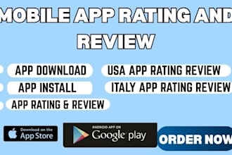 mobile app install, app download, USA app rating review,