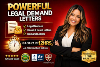 write cease and desist letter demand letter legal notice as a us attorney
