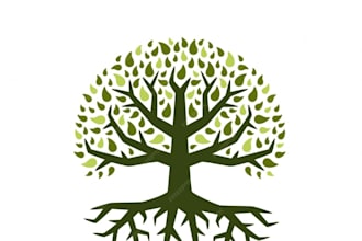 create professional minimalist tree logo