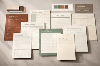 design a hyperlinked digital planner, journal for goodnotes and notability