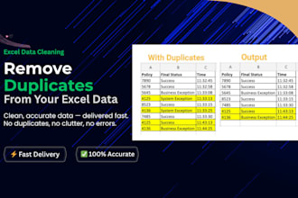 remove duplicate data from excel spreadsheet and clean your data