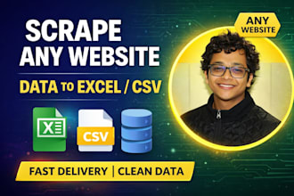do web scraping data extraction and provide clean excel CSV