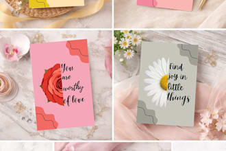 design affirmation cards, printable quotes, and canva templates