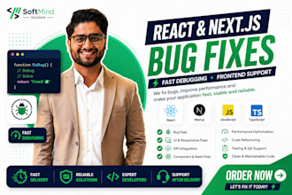 fix react next js and frontend bugs