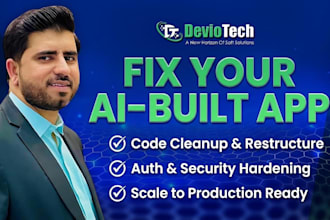 fix, clean and scale your ai generated or vibe coded web app