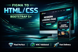 convert figma to responsive HTML CSS with bootstrap