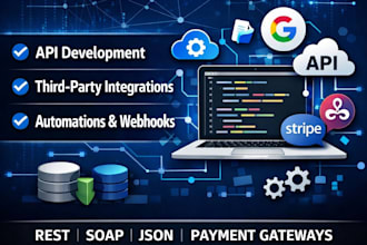 develop, integrate and fix apis for your web or mobile application