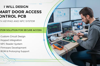 design smart door access control pcb with keypad and nfc system