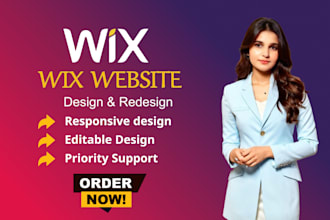 create wix website design,redesign wix website