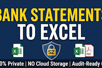 convert bank statements to excel or CSV