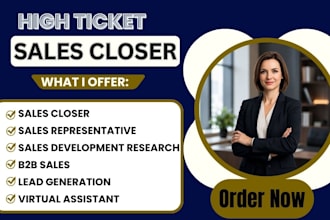 high ticket sales closer sdr sales representative salesperson virtual assistant
