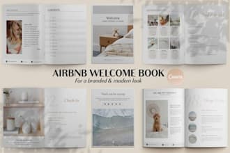 create custom vrbo airbnb house manual welcome book guidebook for your guests