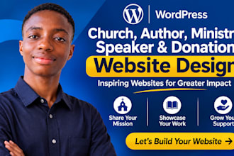 church website design, author website, ministry, speaker and donation website