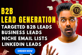 b2b lead generation, email list building and web research