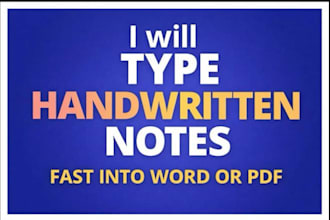 type handwritten notes fast into word or PDF