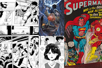 do comic book illustration, comic book, manga comic book, comic illustration