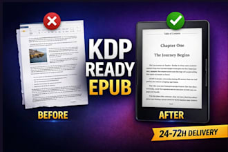 format and convert your book to a kindle KDP ready epub with a clickable toc