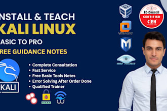 install kali linux and teach penetration testing