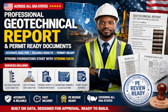 provide geotechnical reports and permit ready documents across all USA states