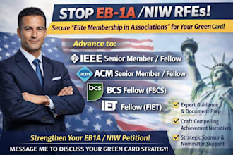 eb1 and niw success with ieee acm bcs iet senior and fellow membership support