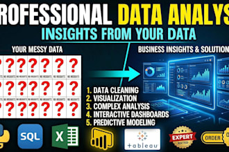 do data analysis, data visualization, and dashboard in excel, python, or powerbi