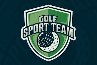 make unique golf team logo for your brand