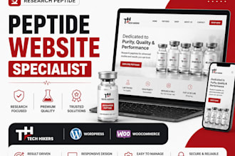 build fda compliant peptide website, shopify peptide store, peptide label design