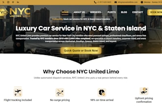 build taxi booking website for chauffeur, limousine and vtc services