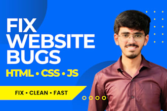 fix website bugs and HTML CSS javascript errors