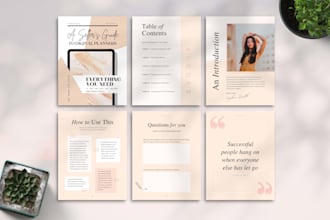 design branded ebook, workbook, lead magnet, and PDF documents
