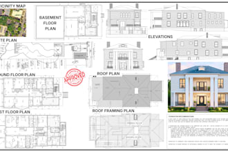 architect floor plan, city permit, adu, mep, foundation plan and blueprint