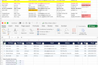 transform your data into clean excel or csv
