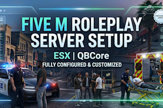 set up a professional qbcore or esx fivem roleplay server