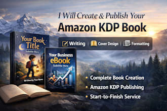 write and design your amazon KDP book with cover and formatting