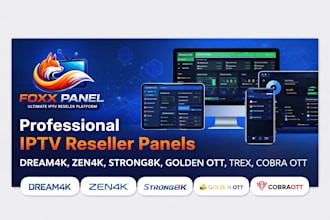 provide reseller panel with dream4k, zen4k, strong8k, golden ott, trex, cobra ot