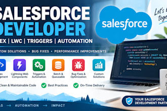 develop and fix salesforce apex, lwc and automation