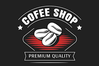 make modern unique cafe and coffee shop logo