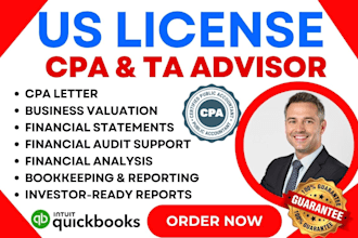 prepare business valuation, financial audit, financial statement, cpa letter