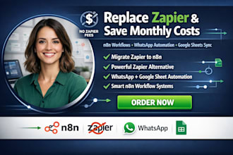 build n8n workflow to replace expensive zapier subscription and whatsapp sheet