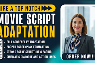 adapt your novel to movie script screenplay screenwriting film script writing