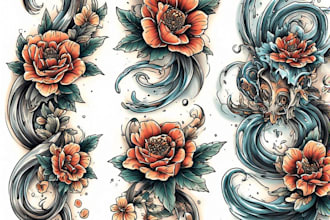 design professional tattoo and custom tattoo