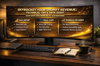 setup ga4, GTM, and meta capi for shopify cro