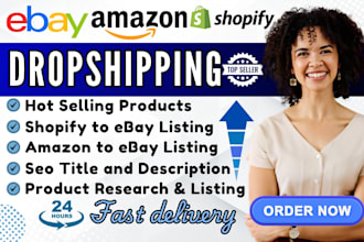 build ebay amazon store design product listing ebay VA dropshipping SEO expert