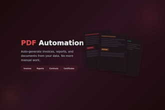 automate your PDF reports invoices and documents