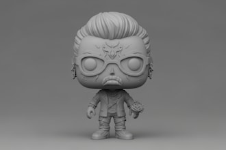 create custom funko pop character vinyl toy miniature for 3d printing stl file