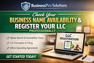 check your business name availability and register your llc professionally